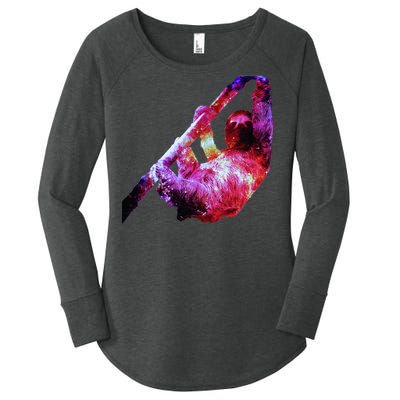 Galaxy Sloth Nebula Women's Perfect Tri Tunic Long Sleeve Shirt