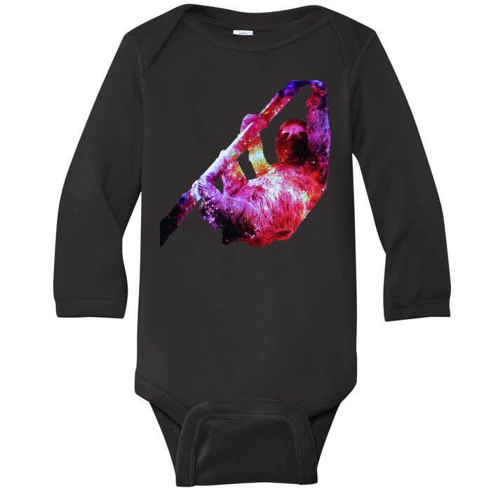 Galaxy Sloth Nebula Baby Long Sleeve Bodysuit