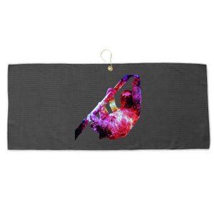 Galaxy Sloth Nebula Large Microfiber Waffle Golf Towel