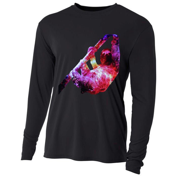 Galaxy Sloth Nebula Cooling Performance Long Sleeve Crew