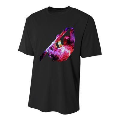 Galaxy Sloth Nebula Youth Performance Sprint T-Shirt
