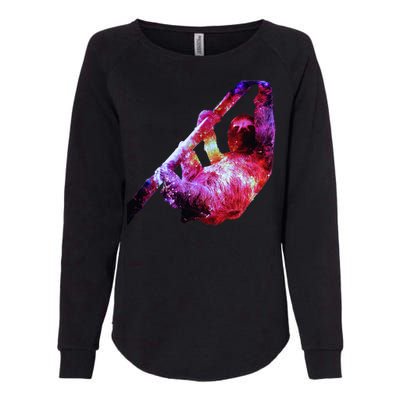 Galaxy Sloth Nebula Womens California Wash Sweatshirt