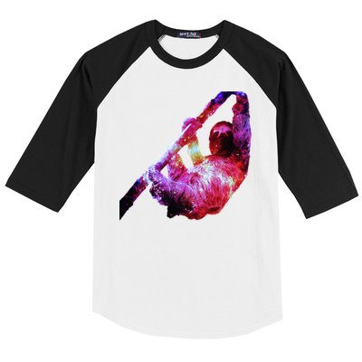 Galaxy Sloth Nebula Baseball Sleeve Shirt