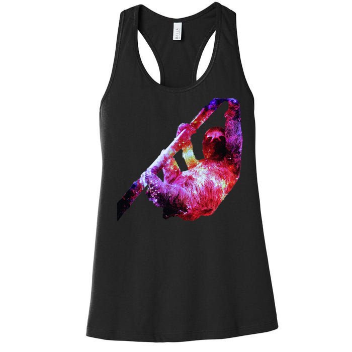 Galaxy Sloth Nebula Women's Racerback Tank