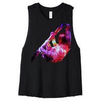 Galaxy Sloth Nebula Women's Racerback Cropped Tank