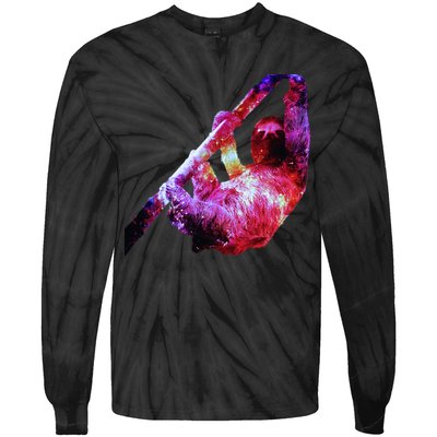 Galaxy Sloth Nebula Tie-Dye Long Sleeve Shirt