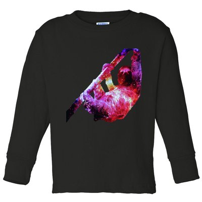 Galaxy Sloth Nebula Toddler Long Sleeve Shirt