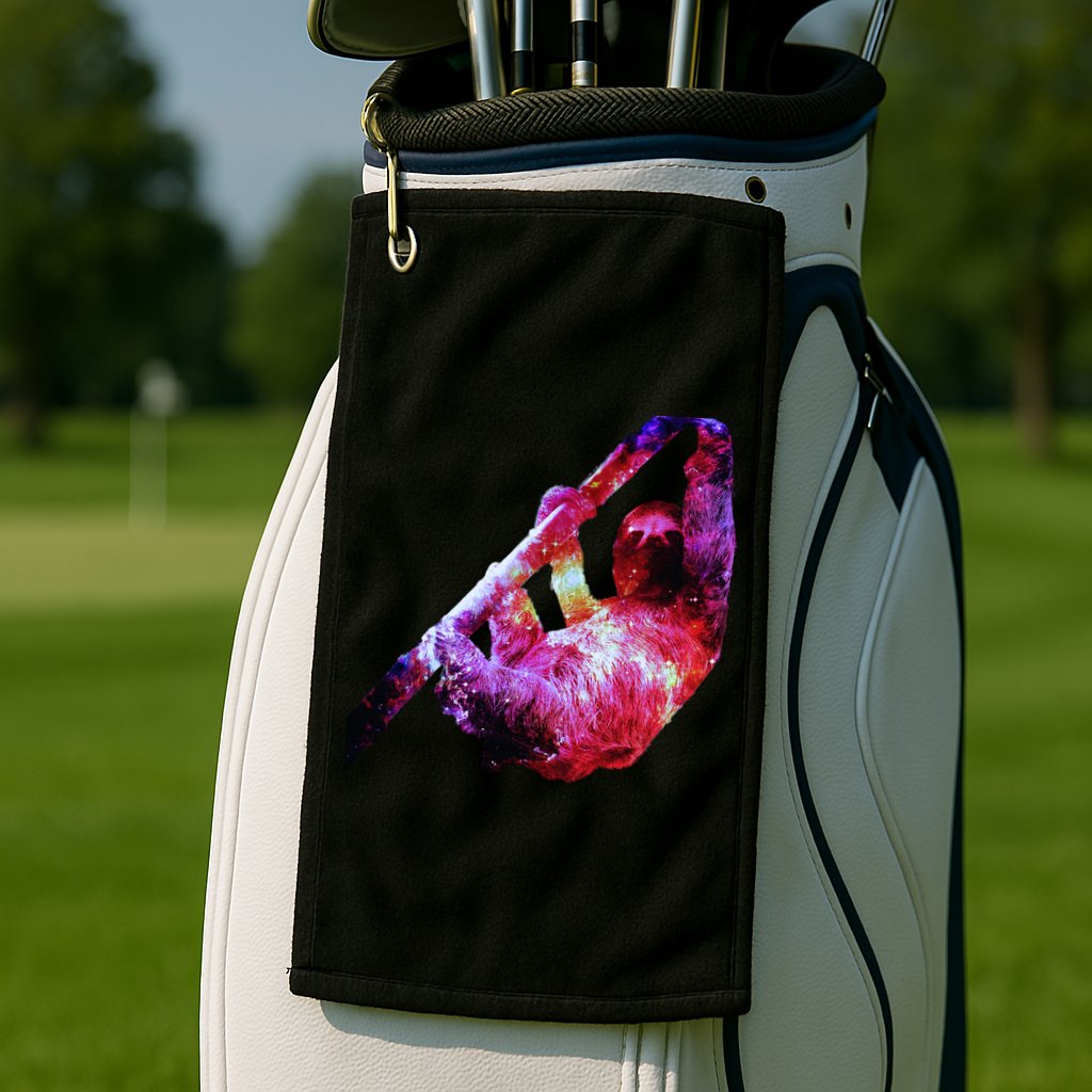 Galaxy Sloth Nebula Golf Towel