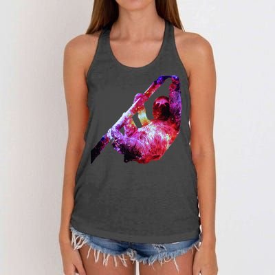 Galaxy Sloth Nebula Women's Knotted Racerback Tank