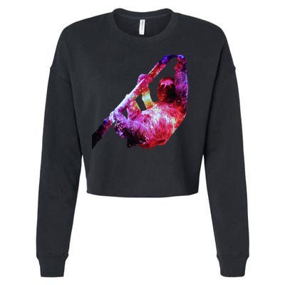 Galaxy Sloth Nebula Cropped Pullover Crew