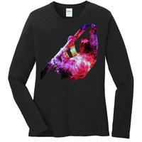 Galaxy Sloth Nebula Ladies Long Sleeve Shirt