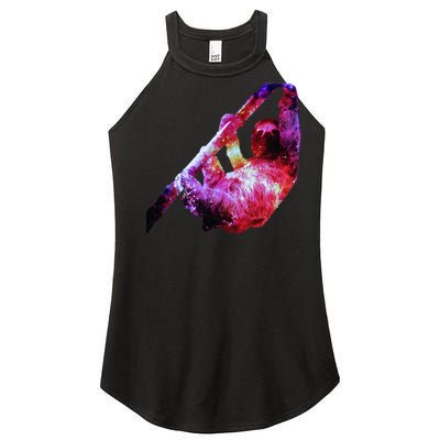 Galaxy Sloth Nebula Women's Perfect Tri Rocker Tank