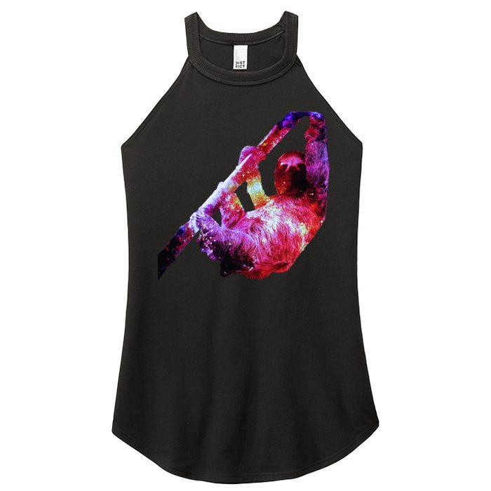 Galaxy Sloth Nebula Women's Perfect Tri Rocker Tank