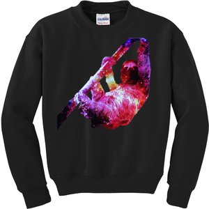 Galaxy Sloth Nebula Kids Sweatshirt