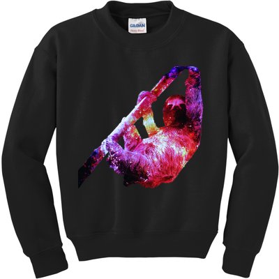 Galaxy Sloth Nebula Kids Sweatshirt