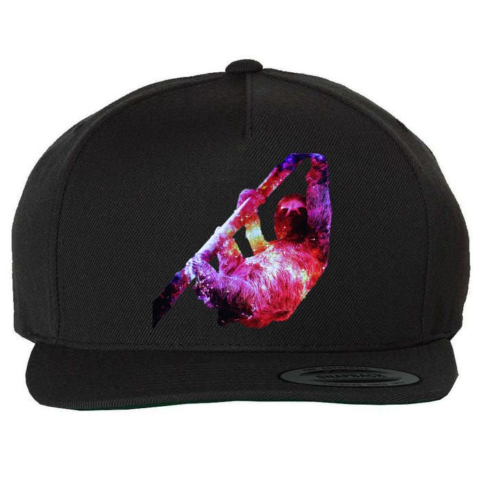 Galaxy Sloth Nebula Wool Snapback Cap