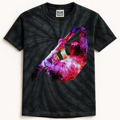 Galaxy Sloth Nebula Kids Tie-Dye T-Shirt