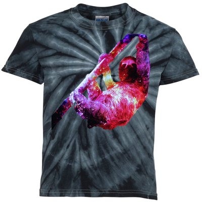 Galaxy Sloth Nebula Kids Tie-Dye T-Shirt