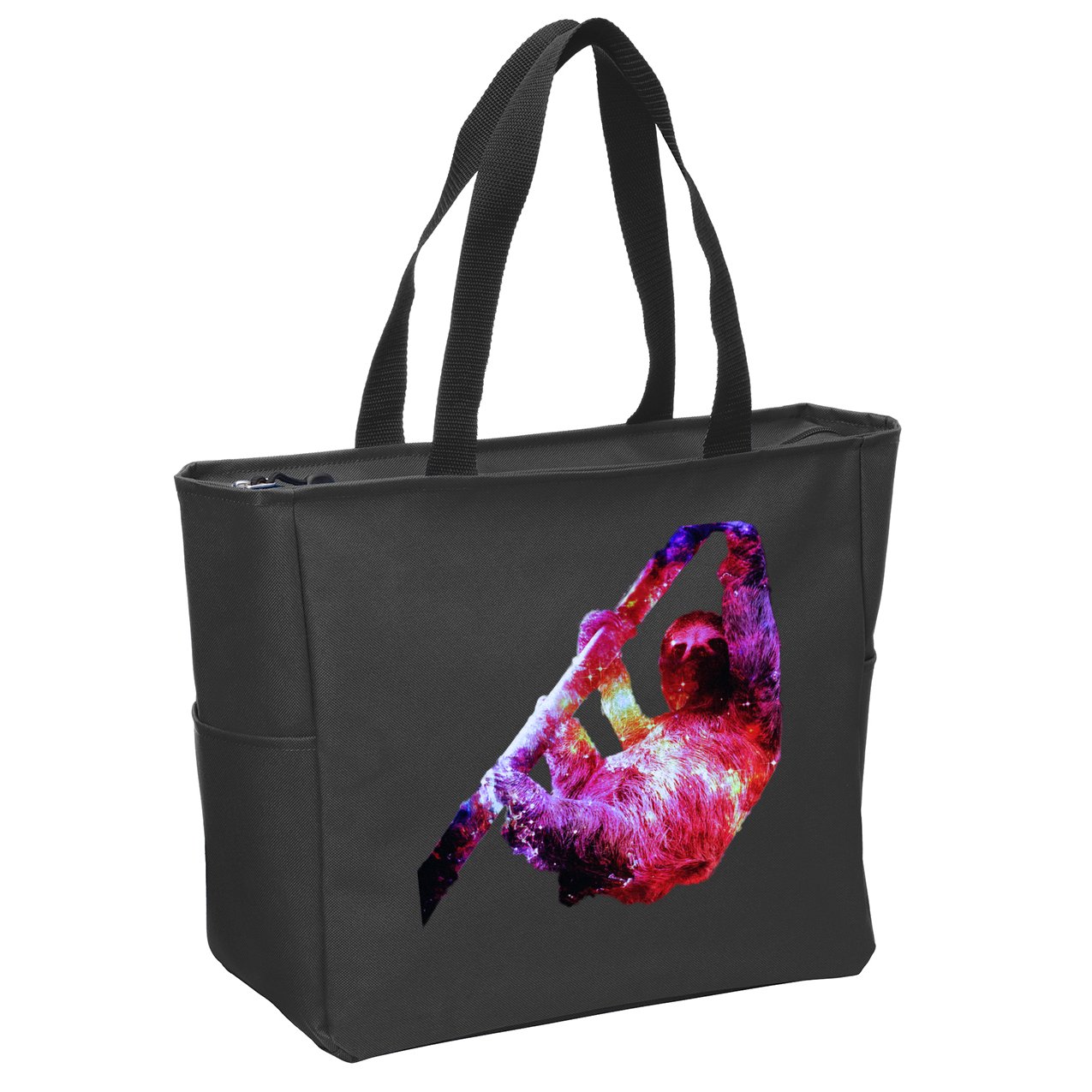 Galaxy Sloth Nebula Zip Tote Bag
