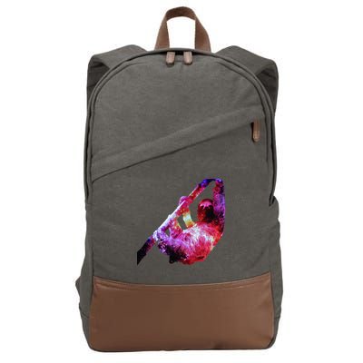 Galaxy Sloth Nebula Cotton Canvas Backpack
