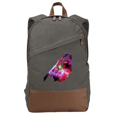 Galaxy Sloth Nebula Cotton Canvas Backpack