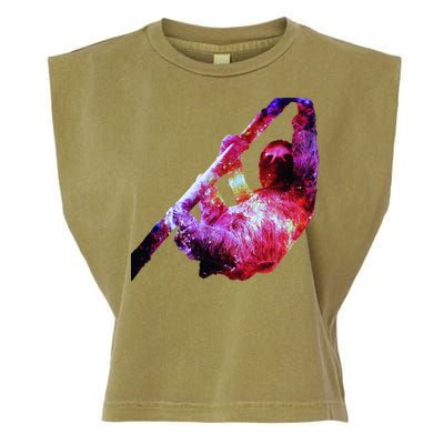 Galaxy Sloth Nebula Garment-Dyed Women's Muscle Tee