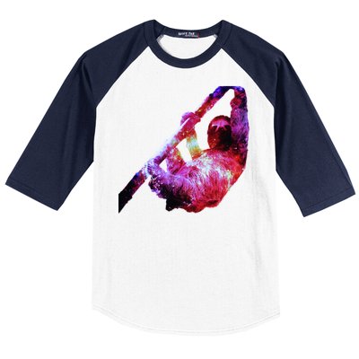 Galaxy Sloth Nebula Baseball Sleeve Shirt