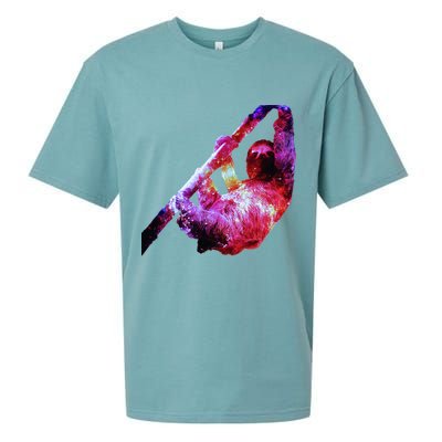 Galaxy Sloth Nebula Sueded Cloud Jersey T-Shirt