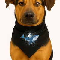 Galaxy Space Astronaut Whale USA-Made Doggie Bandana
