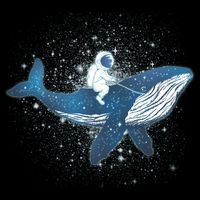 Galaxy Space Astronaut Whale USA-Made Doggie Bandana