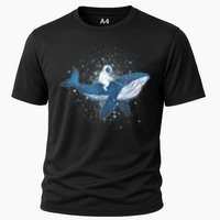 Galaxy Space Astronaut Whale Cooling Performance Crew T-Shirt