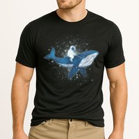 Galaxy Space Astronaut Whale Cooling Performance Crew T-Shirt