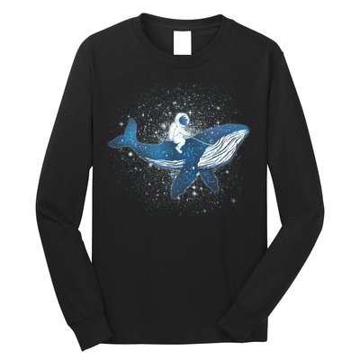 Galaxy Space Astronaut Whale Long Sleeve Shirt