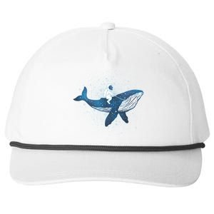 Galaxy Space Astronaut Whale Snapback Five-Panel Rope Hat