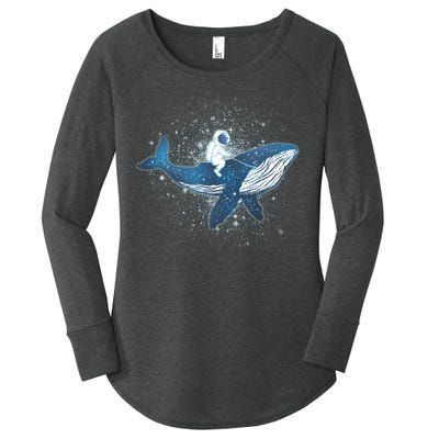 Galaxy Space Astronaut Whale Women's Perfect Tri Tunic Long Sleeve Shirt