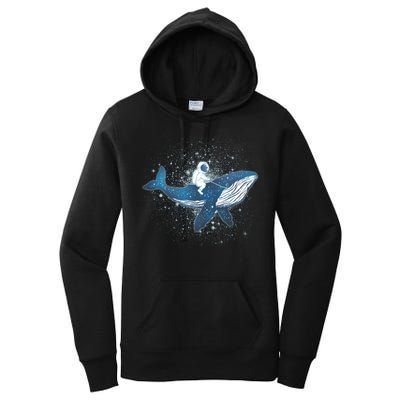 Galaxy Space Astronaut Whale Women's Pullover Hoodie