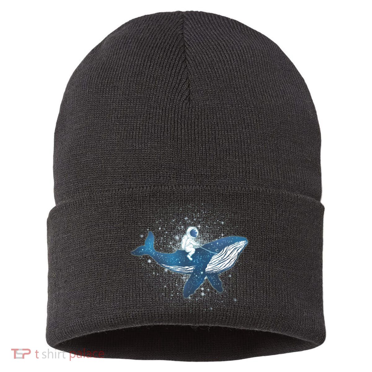 Galaxy Space Astronaut Whale Sustainable Knit Beanie