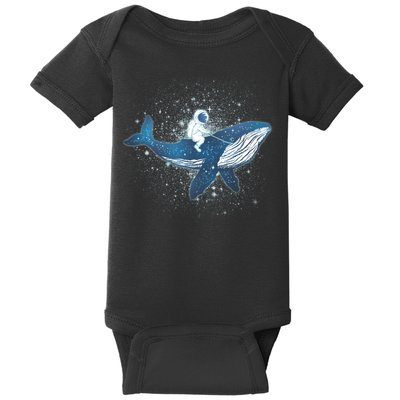 Galaxy Space Astronaut Whale Baby Bodysuit
