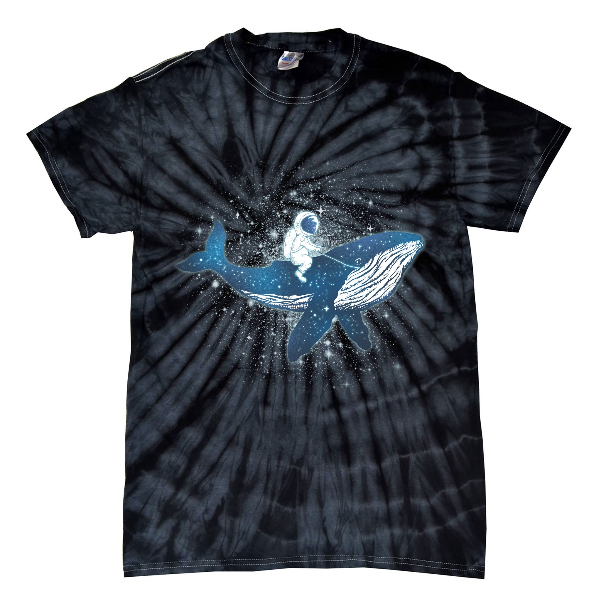 Galaxy Space Astronaut Whale Tie-Dye T-Shirt