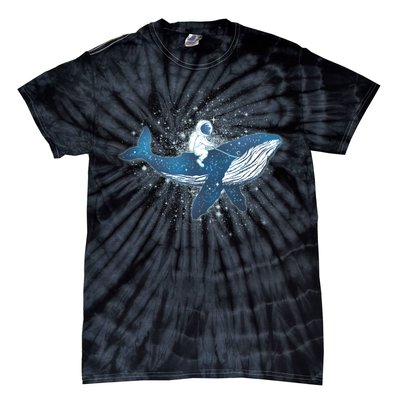 Galaxy Space Astronaut Whale Tie-Dye T-Shirt