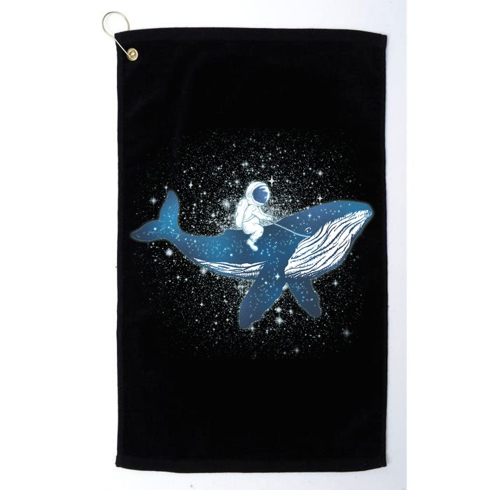 Galaxy Space Astronaut Whale Golf Towel