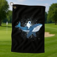 Galaxy Space Astronaut Whale Golf Towel