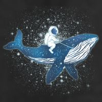 Galaxy Space Astronaut Whale Golf Towel