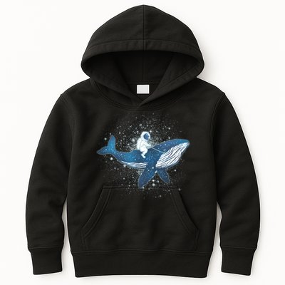 Galaxy Space Astronaut Whale Kids Hoodie