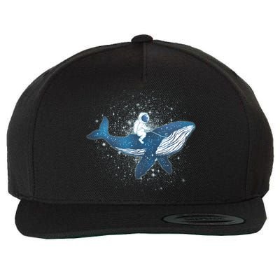 Galaxy Space Astronaut Whale Wool Snapback Cap