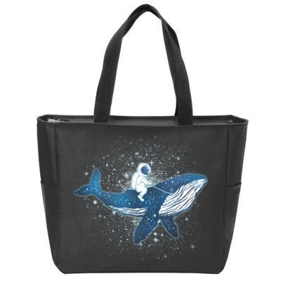 Galaxy Space Astronaut Whale Zip Tote Bag