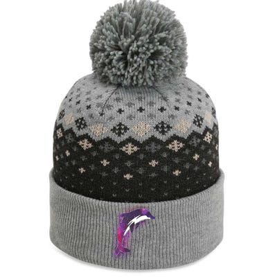 Galaxy Stars Dolphin The Baniff Cuffed Pom Beanie