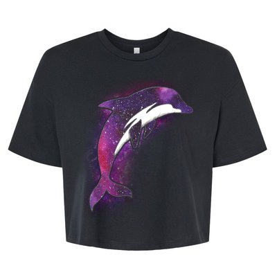 Galaxy Stars Dolphin Bella+Canvas Jersey Crop Tee