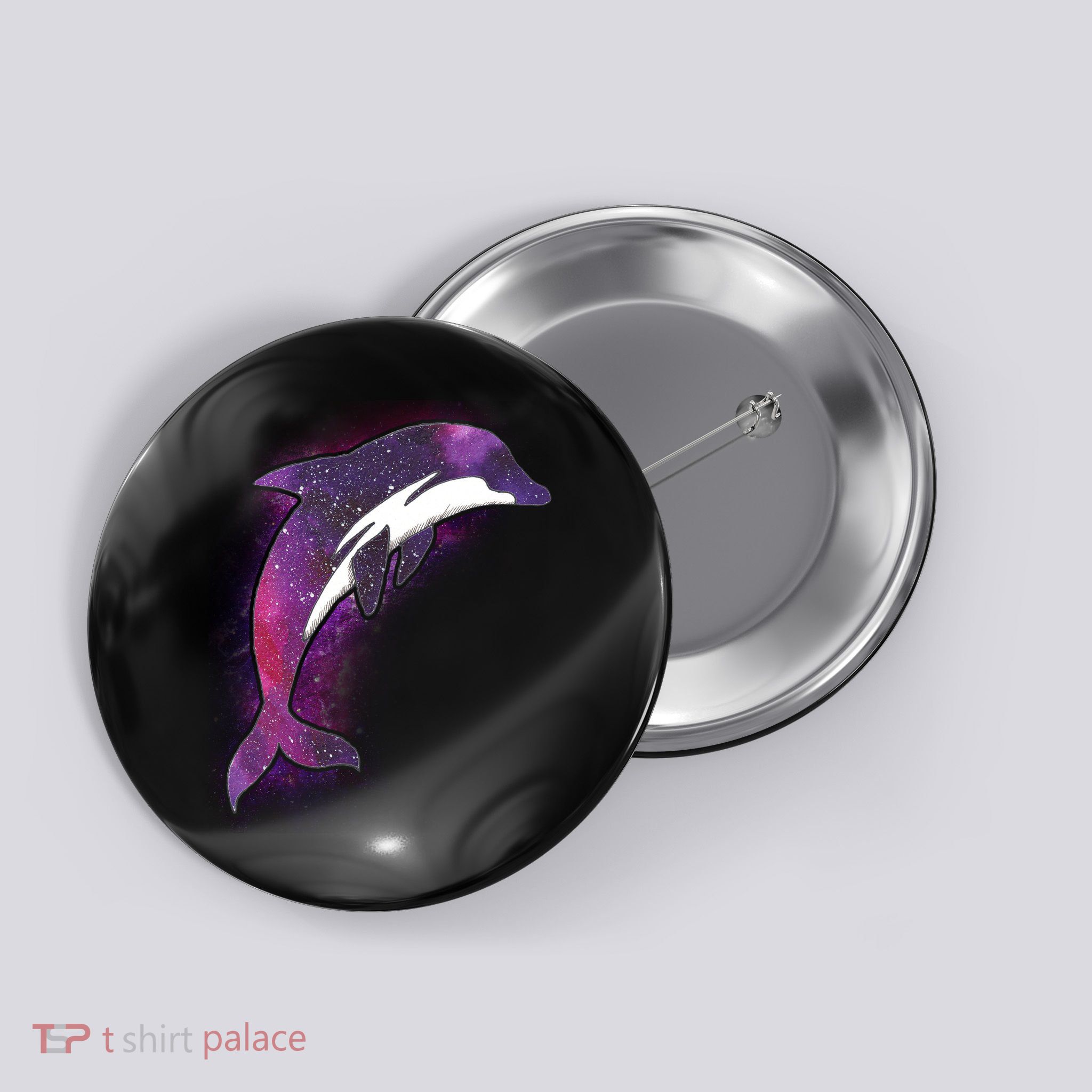 Galaxy Stars Dolphin Button