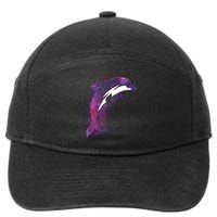 Galaxy Stars Dolphin 7-Panel Snapback Hat